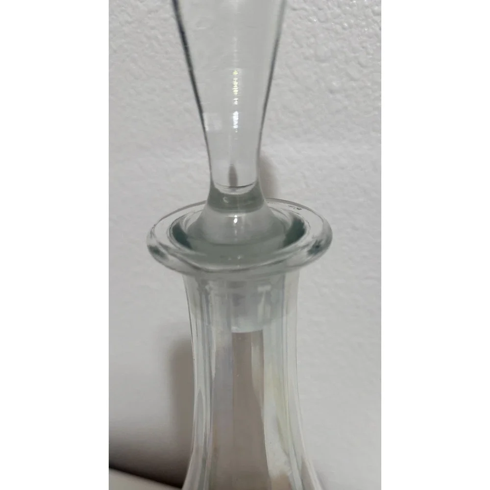 Vintage Toscany Handblown Iridescent Decanter Genie Bottle With Stopper 15